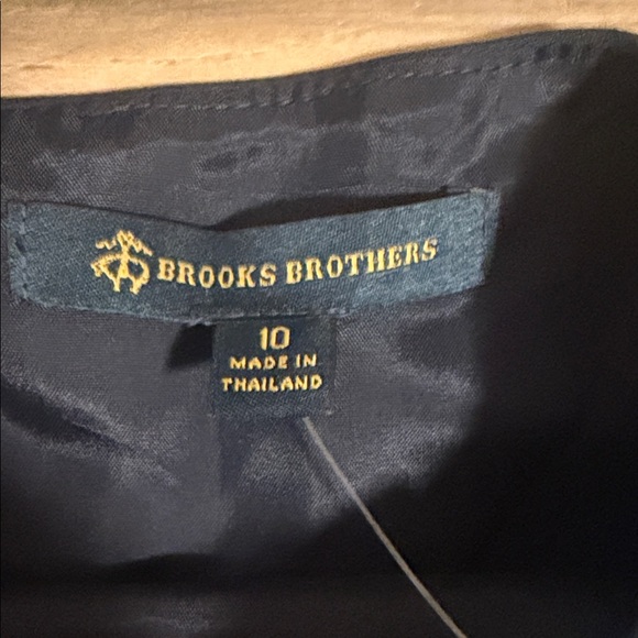 Brooks Brothers Womens Dress 10 Sheath Navy Career Sleeveless Office Knee Length - Picture 2 of 8